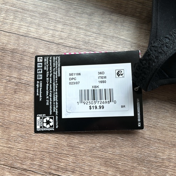 Maidenform, NWT, women’s perfect lift bra, black, size 36D - Picture 6 of 6